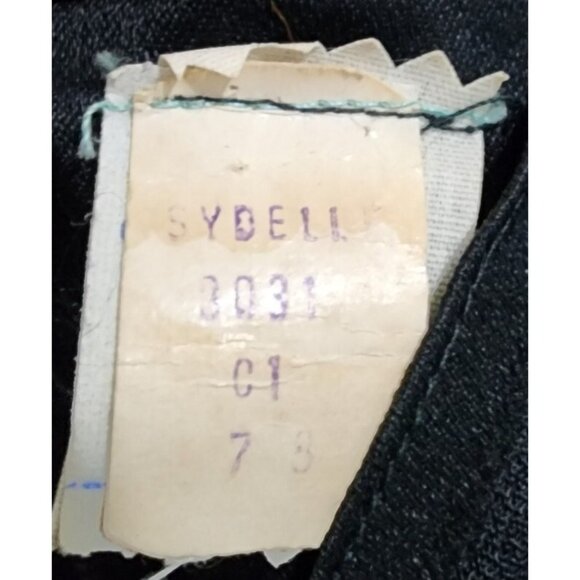 Vtg 70s Leslie J L/S Cheongsam Dress Asian Inspired Hummingbird Print Black 7/8 - Picture 11 of 14